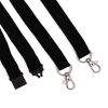 Billede af Sort Lanyard / Halssnor / Keyhanger / Nøglesnor / Halsrem 15 mm med dobbelt metal karabinhage til f.eks. events. 60270761
